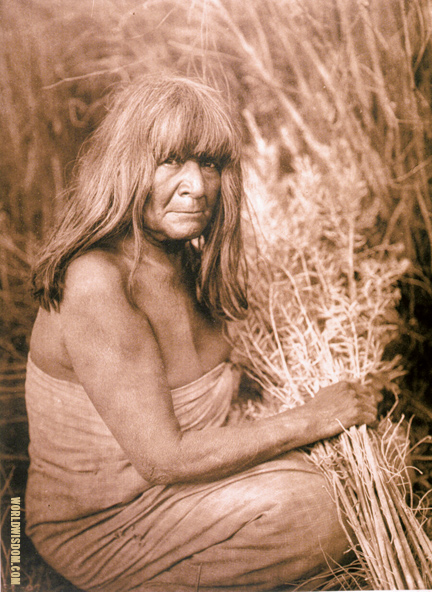 "Hipah with arrow-brush" - Maricopa, by Edward S. Curtis from The North American Indian Volume 2