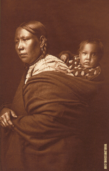 Mother and child- Teton Souix, by Edward S. Curtis from The North American Indian Volume 3
