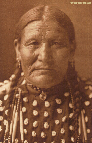 "Good Day Woman - Ogalala - Teton Sioux", by Edward S. Curtis from The North American Indian Volume 3