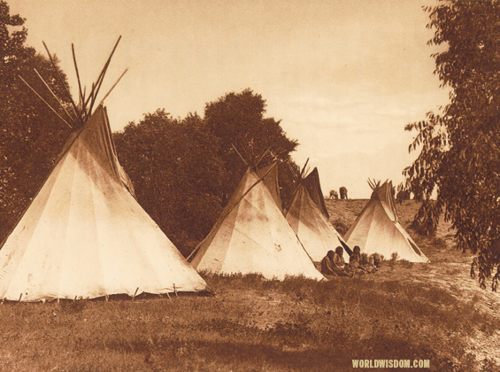 "Camp life - Assiniboin", by Edward S. Curtis from The North American Indian Volume 3