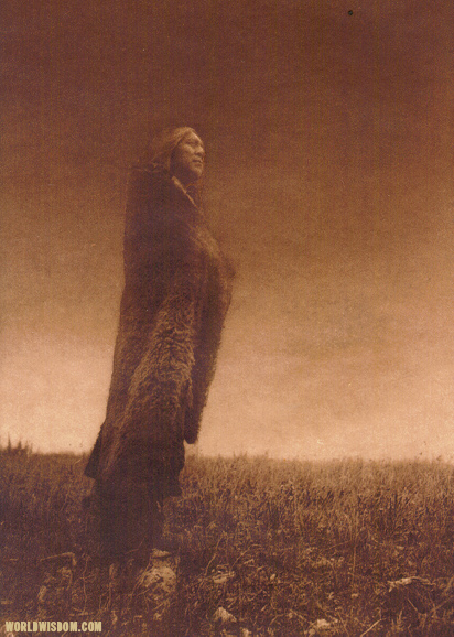 "Crying to the spirits" - Hidatsa, by Edward S. Curtis from The North American Indian Volume 4