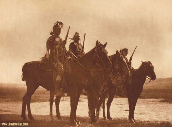 "Custer's Crow Scouts" - Apsaroke, by Edward S. Curtis from The North American Indian Volume 3 