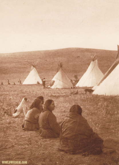 "Camp gossips" - Atsina, by Edward S. Curtis from The North American Indian Volume 5

