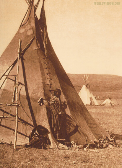 "Piegan lodge" - Piegan, by Edward S. Curtis from The North American Indian Volume 6