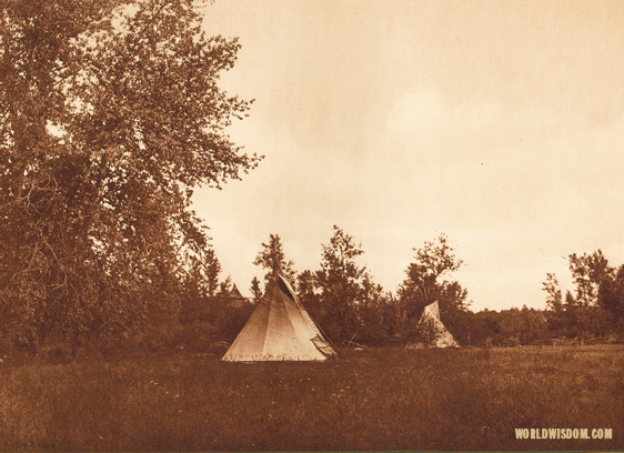 "Last home of Joseph-Nez Perces", by Edward S. Curtis from The North American Indian Volume 8

