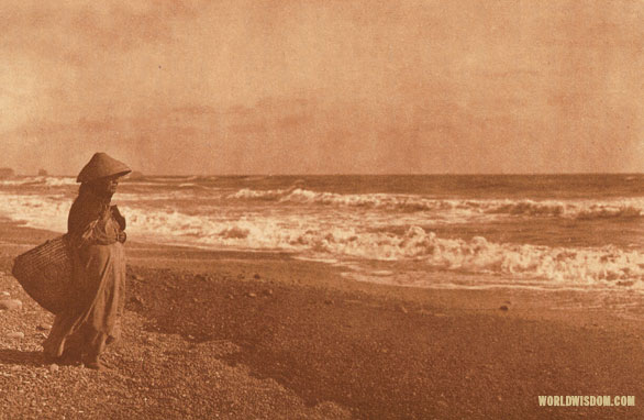 "Going for clams" - Quinault, by Edward S. Curtis from The North American Indian Volume 9 

