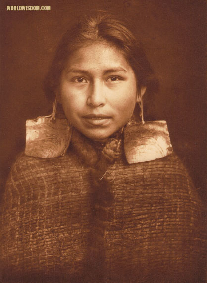"Tsawatenok girl - Kwakiutl", by Edward S. Curtis from The North American Indian Volume 10

