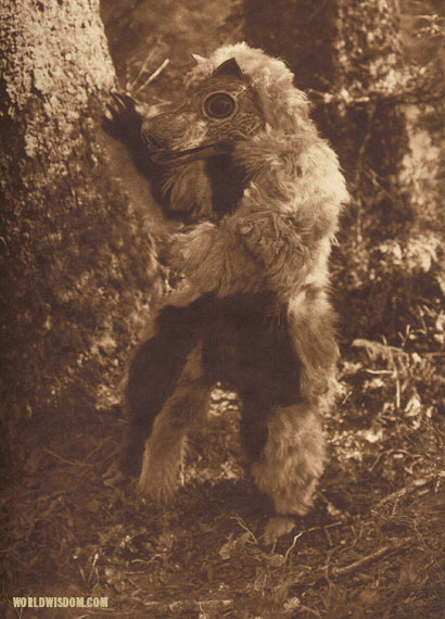 "The bear costume - Nootka", by Edward S. Curtis from The North American Indian Volume 11
