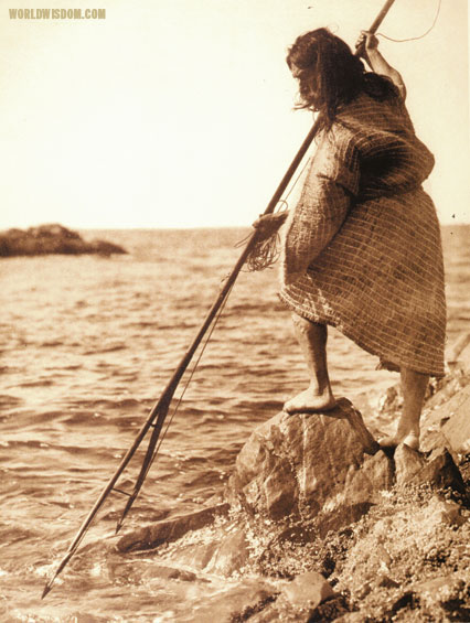 "Nootka method of spearing - Nootka", by Edward S. Curtis from The North American Indian Volume 11

