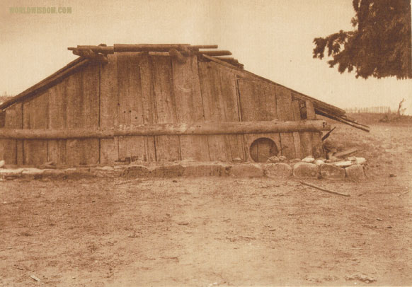 "Hupa house - Hupa", by Edward S. Curtis from The North American Indian Volume 13

