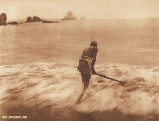 "Fishing for smelt in the surf - Yurok", by Edward S. Curtis from The North American Indian Volume 13

