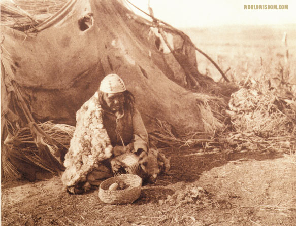 "Achomawi basket-maker - Achomawi", by Edward S. Curtis from The North American Indian Volume 13

