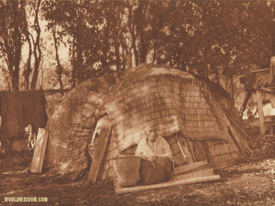 "Klamath tule hut - Klamath", by Edward S. Curtis from The North American Indian Volume

