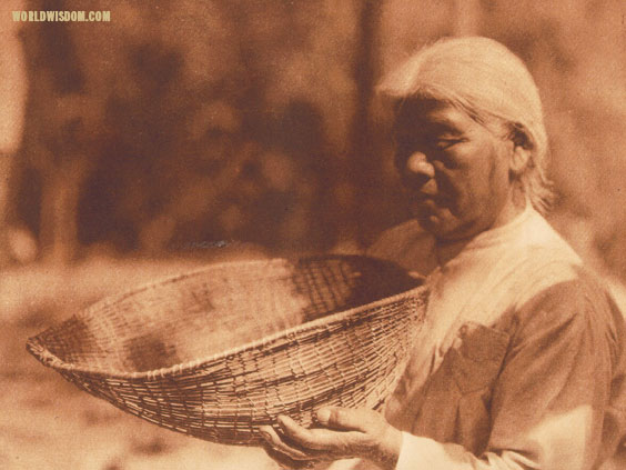 "Sifting basket" - Miwok, by Edward S. Curtis from The North American Indian Volume 14
