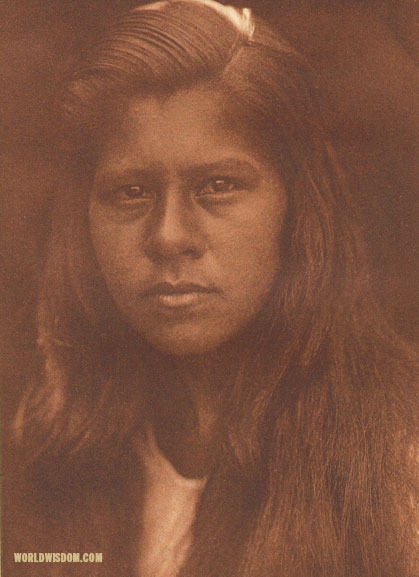 "Sherwood Valley girl" - Pomo, by Edward S. Curtis from The North American Indian Volume 14
