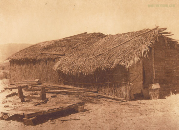"Desert Cahuilla home", by Edward S. Curtis from The North American Indian Volume 15
