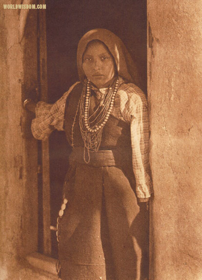 "An Isleta girl", by Edward S. Curtis from The North American Indian Volume 16
