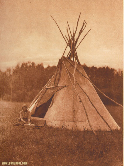 "A Chipewyan tipi", by Edward S. Curtis from The North American Indian Volume 18
