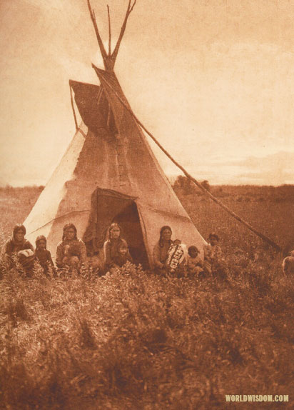"Berry-pickers in camp" - Chipewyan, by Edward S. Curtis from The North American Indian Volume 18
