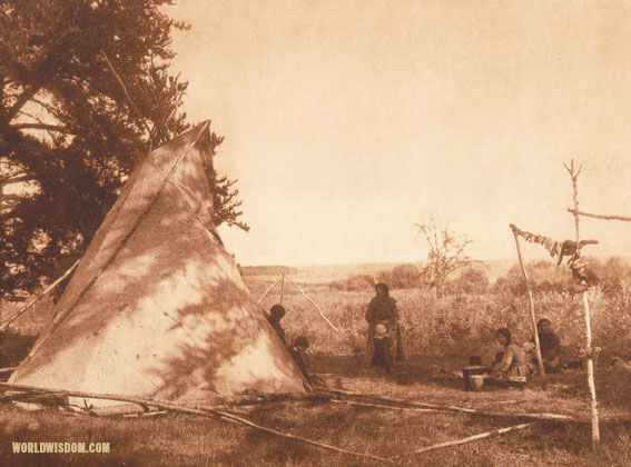 "Cree fishing camp", by Edward S. Curtis from The North American Indian Volume 18
