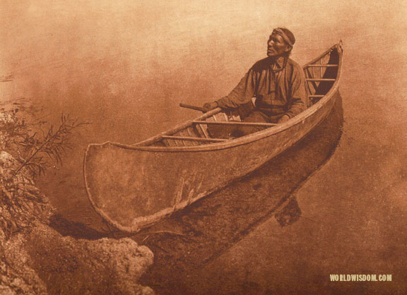 "A Cree canoe", by Edward S. Curtis from The North American Indian Volume 18
