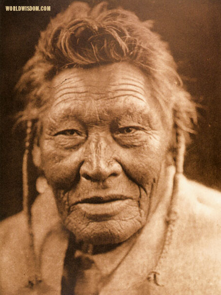 "Tsaaassi-mis-salla 'Crow with Necklace'" - Sasri, by Edward S. Curtis from The North American Indian Volume 18
