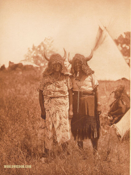"Buffalo dancers, animal dance" - Southern Cheyenne, by Edward S. Curtis from The North American Indian Volume 19

