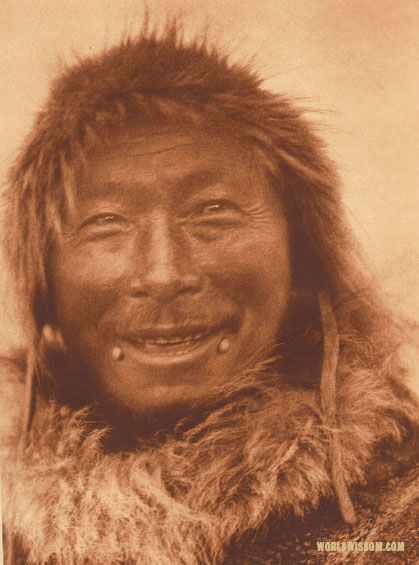"A Nunivak hunter", by Edward S. Curtis from The North American Indian Volume 20
