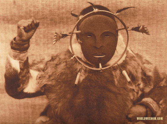 "Ceremonial mask" - Nanivak, by Edward S. Curtis from The North American Indian Volume 20
