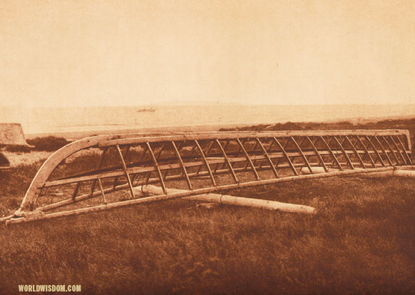 "Umiak frame" - Kotzebue, by Edward S. Curtis from The North American Indian Volume 20
