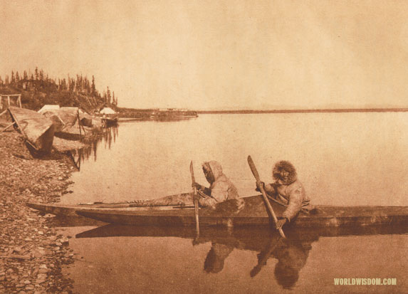 "At Noatak village", by Edward S. Curtis from The North American Indian Volume 20
