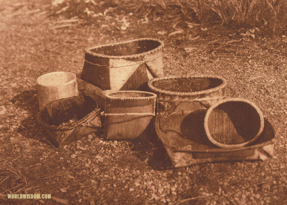 "Bark dishes" - Noatak, by Edward S. Curtis from The North American Indian Volume 20
