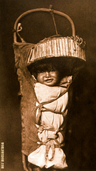 "An Apache Babe" - Apache, by Edward S. Curtis from The North American Indian Volume 1