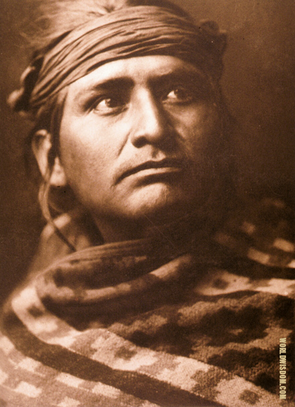 "Chief of the desert" - Navaho, by Edward S. Curtis from The North American Indian Volume 1
