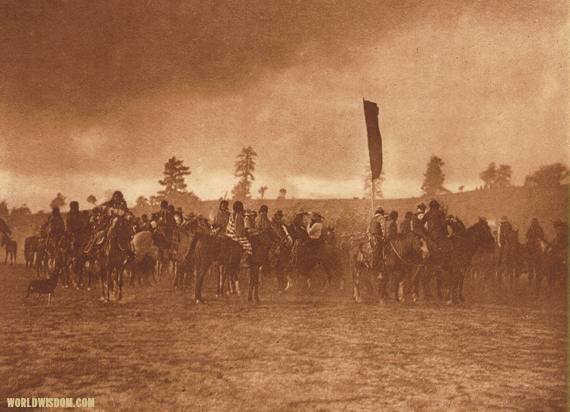 "A Jicarilla feast march" - Jicarilla, by Edward S. Curtis from The North American Indian Volume 1